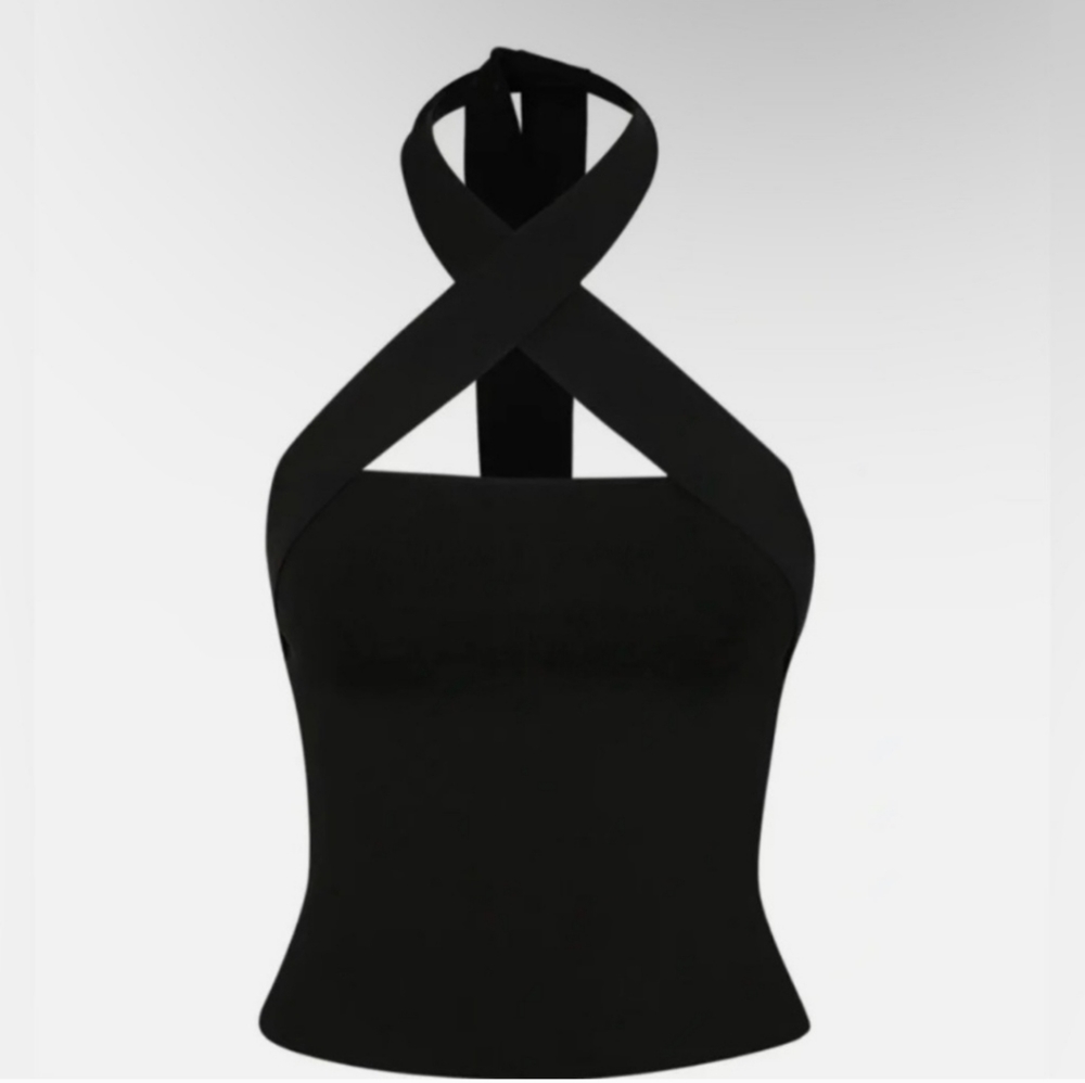 NWT Alice + Olivia Tamiko Convertible Black Top - Picture 5 of 5